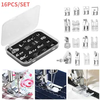 

16pcs Sewing Machine Presser Foot Feet Kit Set With Box Sewing Machines Foot Tools Domestic Sewing Machine Accessory Sewing Tool