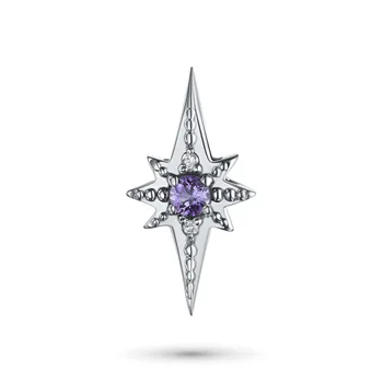 

Pendant made of silver with a diamond and amethyst