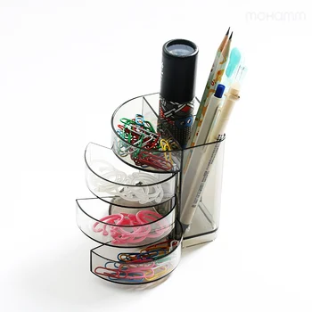 

1 Pcs Plastic Creative Office Desk Storage Organizer With Drawers Accessories Gift Containers Cup Organizer Stationery