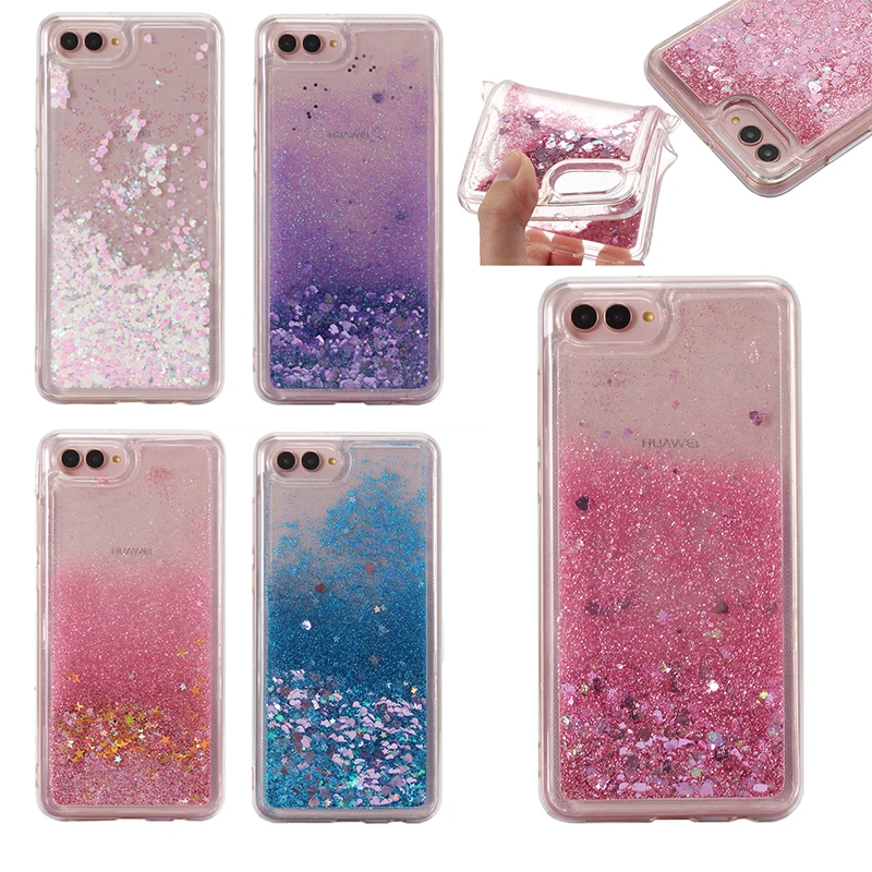 Мягкий чехол Love Heart Liquid Quicksand для Huawei P9 P10 30 Plus P20 Pro P8 Lite 2017 Mate 9 10 Nova 3 3i 4 Honor 8X 7X 8C |