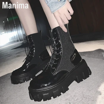 

winter boots women's shoes thickened non-slip zipper girl leather shoes Martin boots autumn women's boots in the heel 2020 new