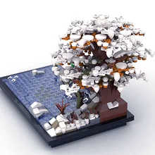 

MOC Winter Tree on a Lake City Village Scenery Resort Creative House Building Block Model Kids Toy DIY Brick Children's Gift