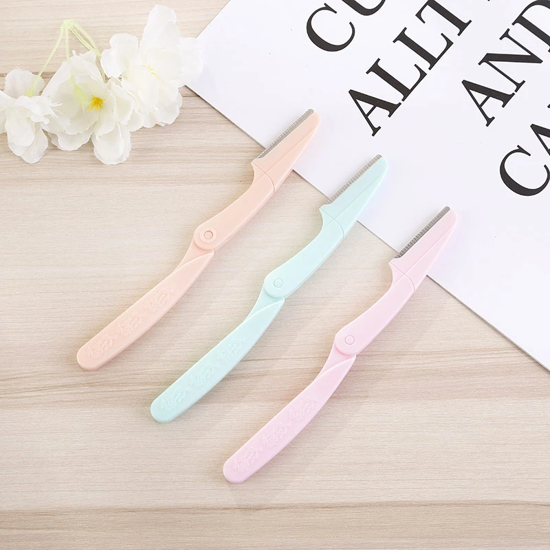 3pcs Portable Eyebrow Hair Shaper Razor Knife Shaver Trimmer Shaving Grooming Remover Kit For Women Ladies