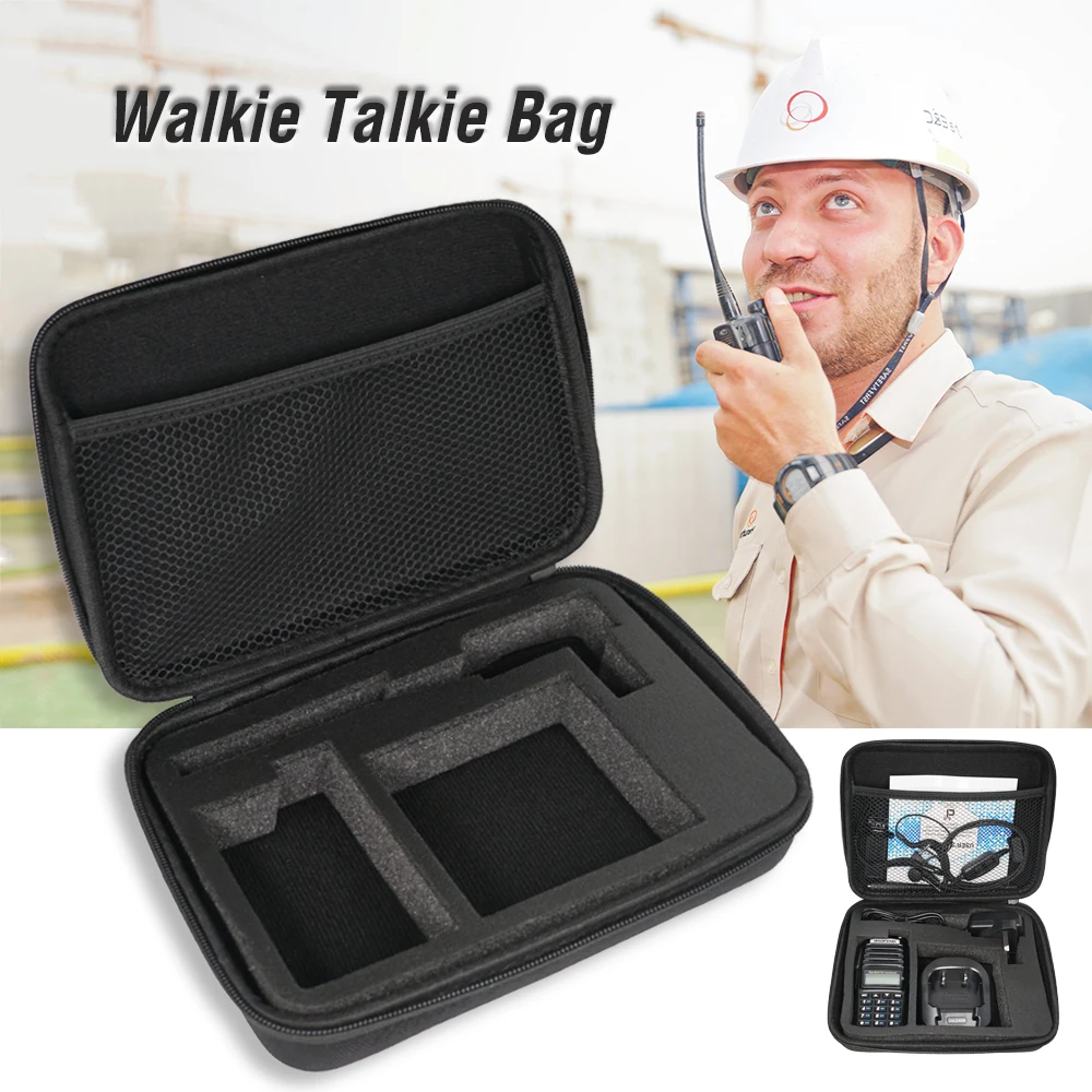 

Hot Sale Walkie Talkie Case Carring Handbag Storage Box For BAOFENG UV-5R UV-82 UV82 bf-888S CB Ham Radio Launch Hunting Bag