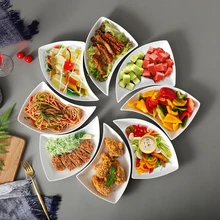 Бытовая Модная креативная овощная тарелка, глубокий набор посуды, набор столовых приборов, десертная Фруктовая тарелка, кухонная посуда, питание WF1120205