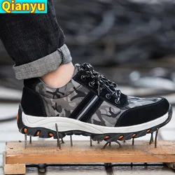 Chaussures de travail anti écrasement et anti perçage pour l'extérieur, chaussures de sécurité pour hommes, bout en acier, 2021 