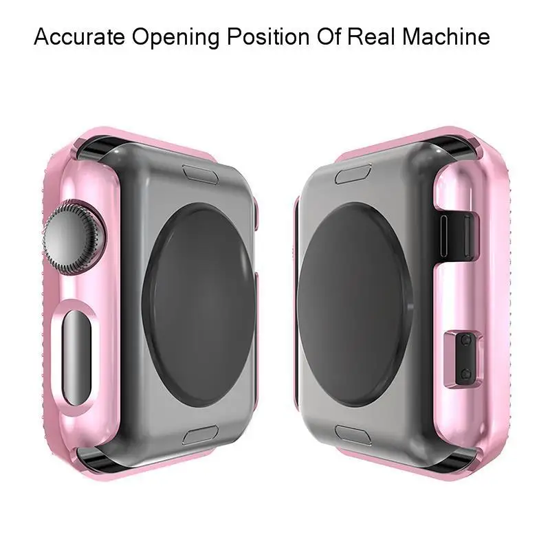 Алмазный чехол для apple watch Series 4 5 40 мм 44 мм iWatch Защитная крышка экрана PC Watch Case для apple watch 3 Case 38 мм 42 мм