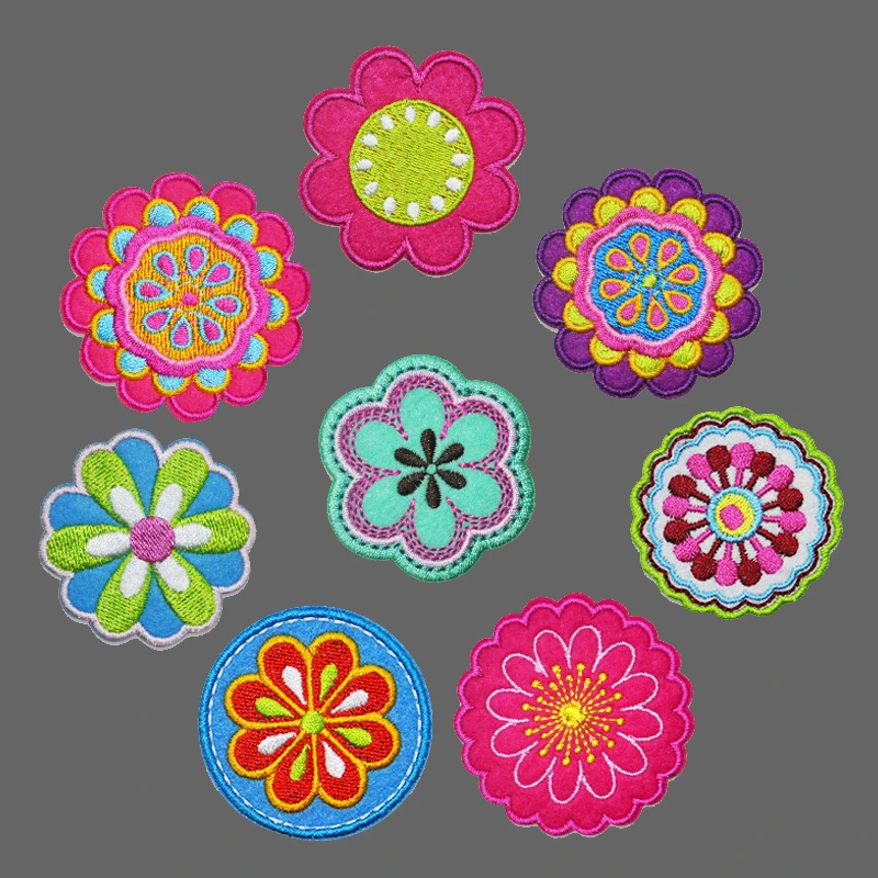 

High Quality Patch Geometric Flower Patches For Clothing Flower Mandala Sticker Applique Patch Sticker DIY Badges