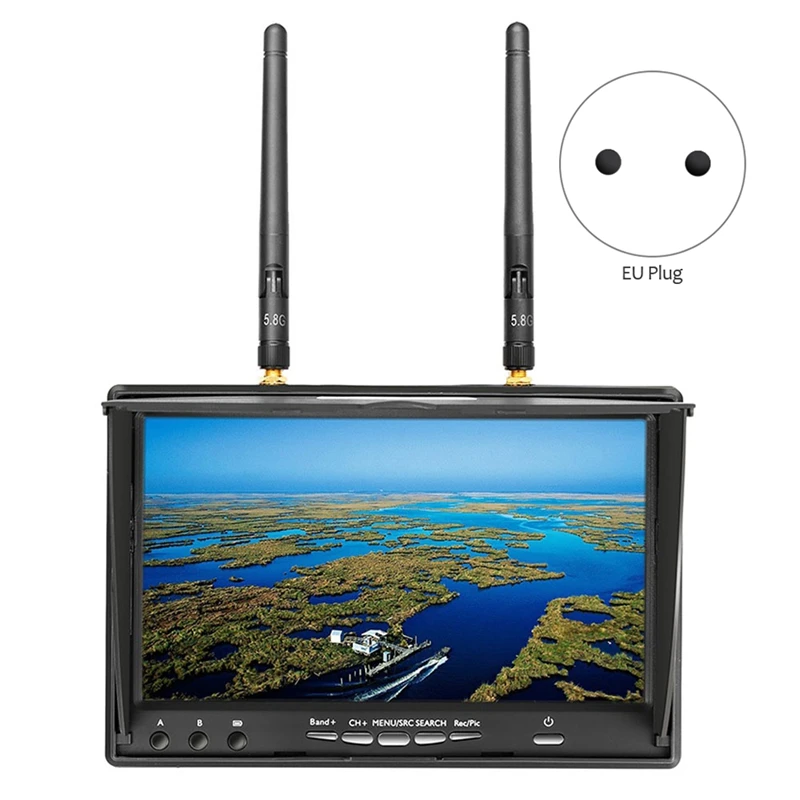 FPV Monitor 5.8G 40CH 7 Inch Raceband 800X480 with
