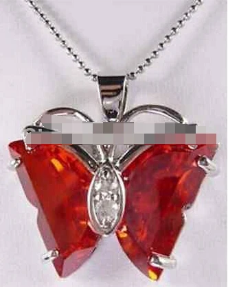 +++829 5PCS Hot Red Cubic Zirconia Ruby Silver Crystal Butterfly Pendant | Украшения и аксессуары