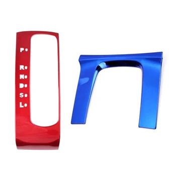 

2x Shift Gear Panel Trim Automatic Transmission Shift Box Cover for 10Th Gen Honda Civic 2020 -2016 - Red & Blue