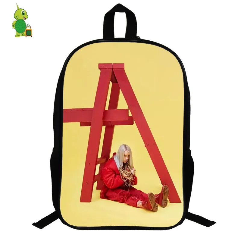 Billie Eilish рюкзак хип-хоп школьные сумки для подростков мальчиков и девочек 14,5 дюймов женский рюкзак для ноутбука дорожная сумка через плечо - Color: 21
