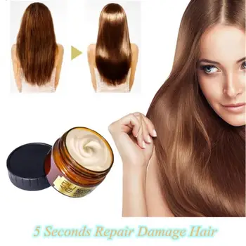 

60ml Natural Botanical Hair Treatment Mask 5 Seconds Fast Repair Damage Hair Cream Deep Nourishing Hair Repair Mask TSLM1