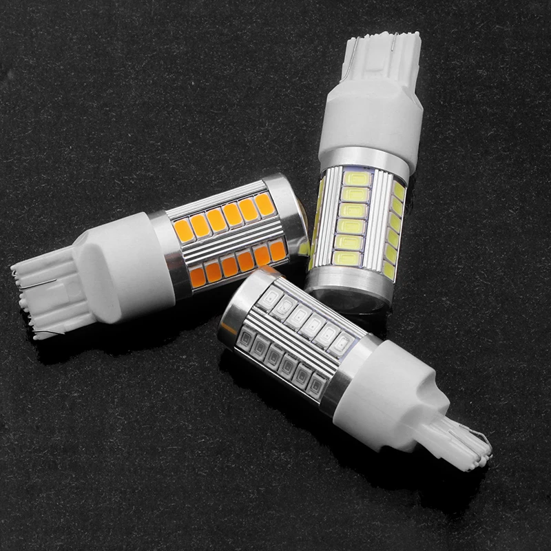 T20 7443 W21/5 W 33 SMD 5630 5730 светодиодный Автомобильные стоп-сигналы 21/5w Автомобиль DRL дальнего света стоп лампы поворотники красный белый Янтарный DC 12V
