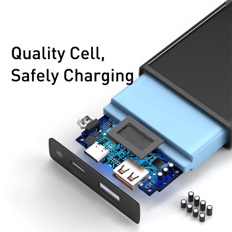 Baseus Power Bank 10000mAh / 20000mAh USB C PD Fast Charging Powerbank Portable External Battery Charger With LED Display