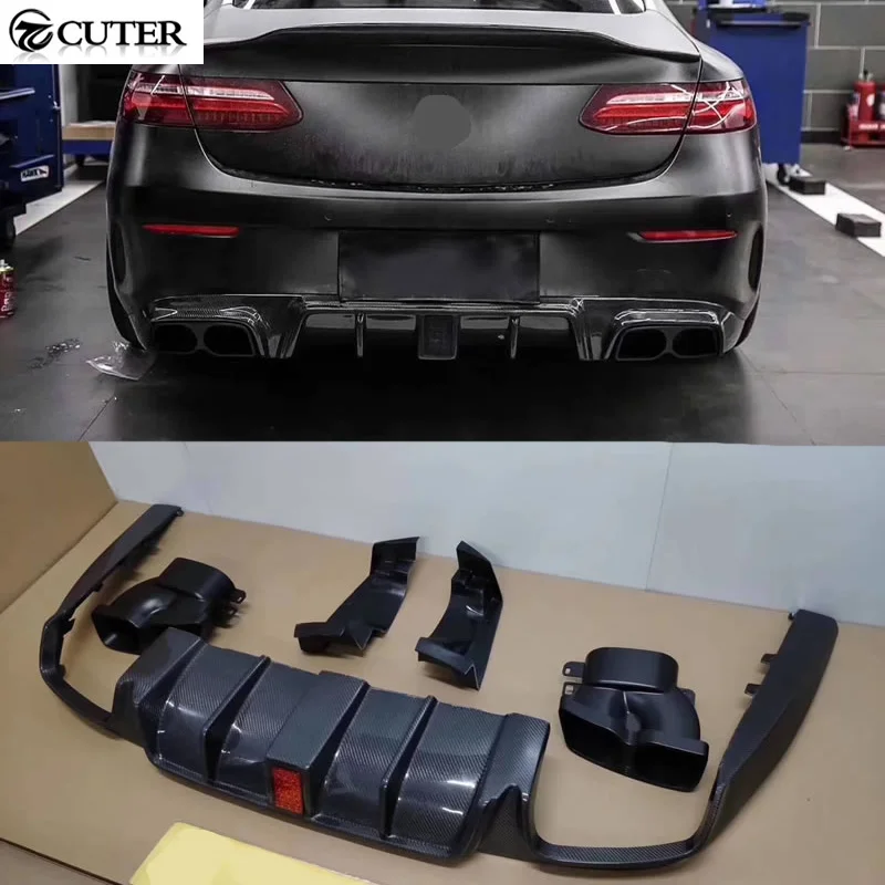 Задний диффузор W238 e Coupe из углеродного волокна со светодиодной подсветкой