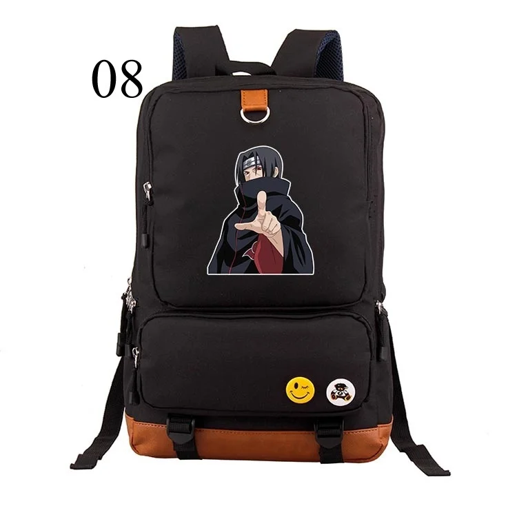 Наруто рюкзак Kakashi для учеников, мальчиков и девочек Uchiha Sasuke модный крутой Повседневный высококачественный рюкзак-сумка через плечо, для путешествий