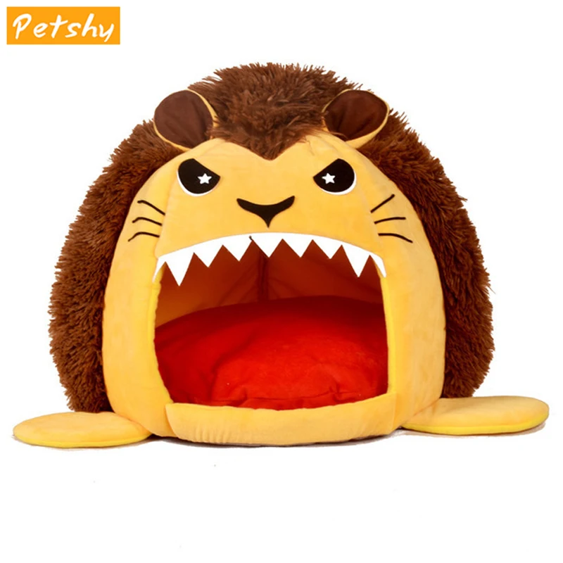 

Petshy Cute Animal Dog House Bed For Cat Pet Tent Cave Puppy Cats Sleeping Pad Cushion Dog Home Sofa Dogs Cats Kennel Nest Bed