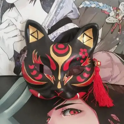 Японская Маска с лисой, ручная роспись, Grandmaster of Demonic Culture Wei Wuxian Fox, маска на Хеллоуин для косплея, реквизит для фотографий - Цвет: U