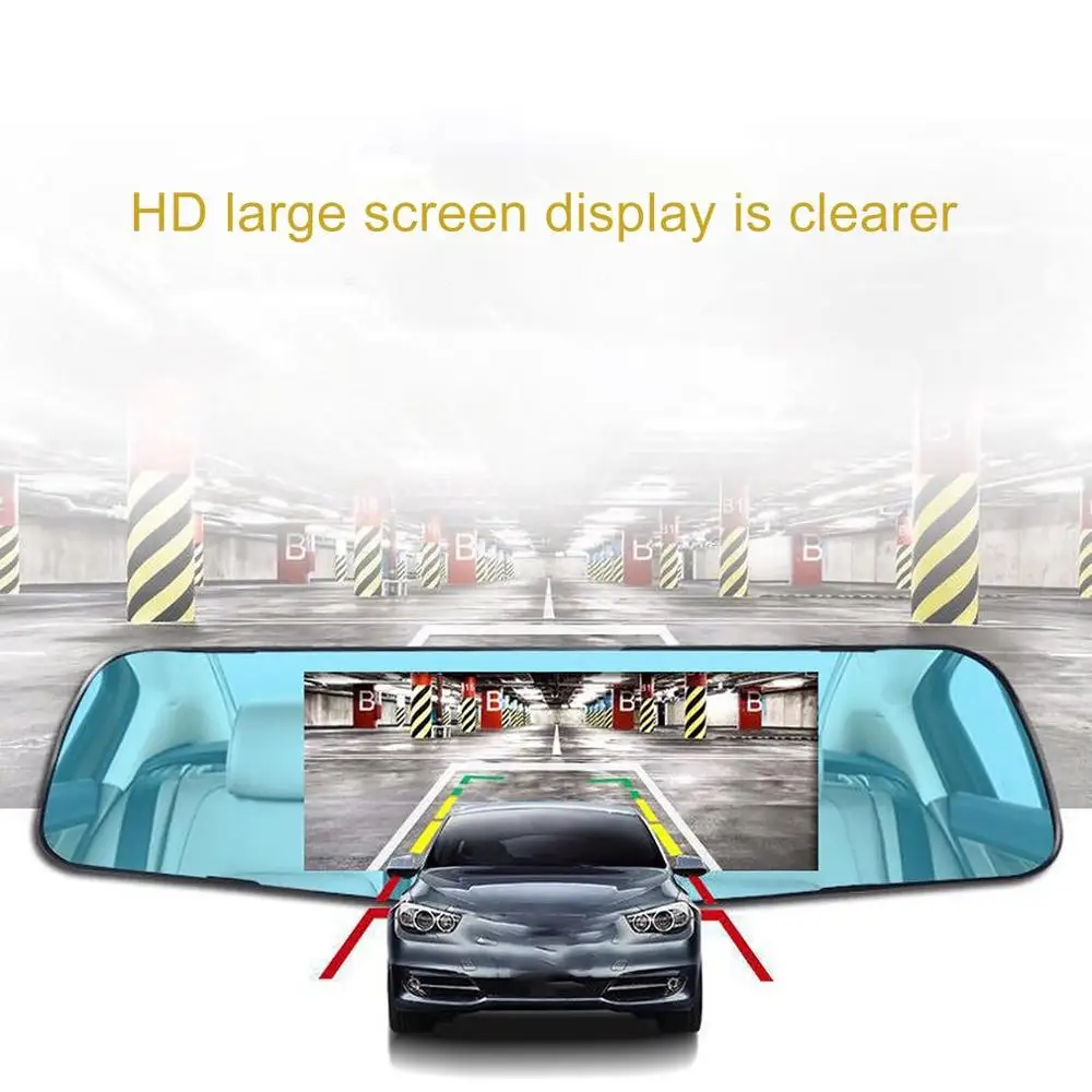 

Rearview Mirror Tachograph 3.6 Inch High-definition Night Vision Dual Lens Reversing Video Parking Surveillance