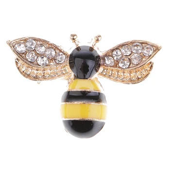 

5pcs Bee Shapes Alloy Rhinestone Flatback Buttons Scrapbooking Embellishment