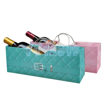 

50pcs 35.5*9*12.5cm One Bottle Red Wine Paper Packing Storage Bag Event Party Package Carrier Paper Bag With Handle