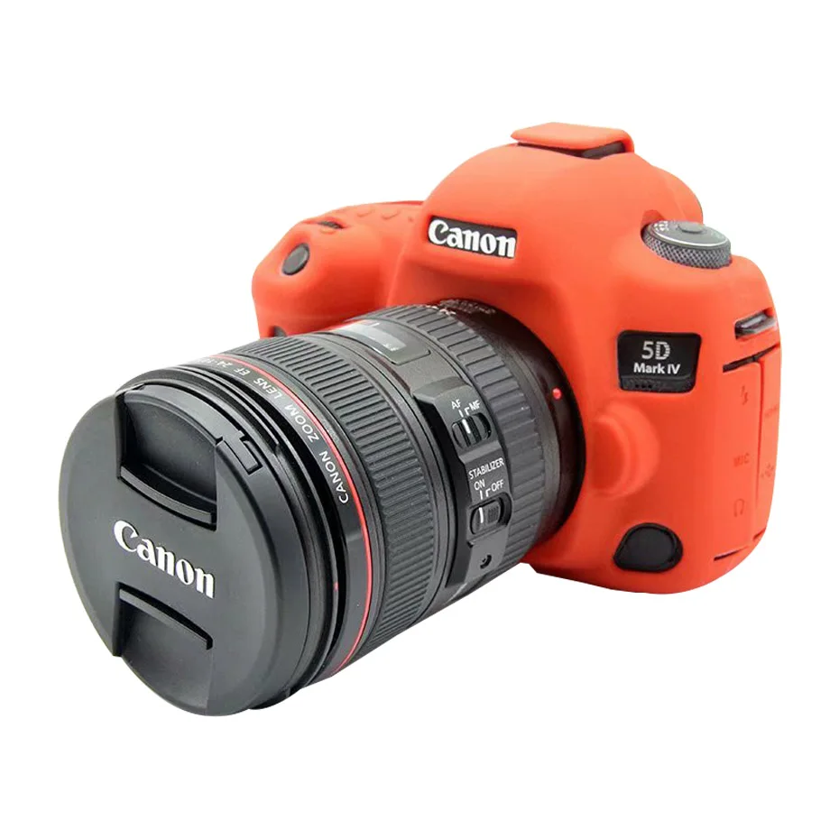 TENENELE мягкие силиконовые чехлы для Canon EOS 5D4 сумки для камеры красный резиновый чехол для Canon 5D Mark IV защитные аксессуары для камеры - Цвет: Red