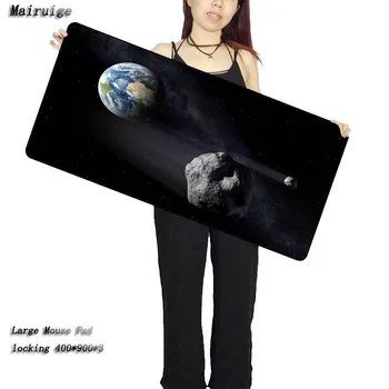 

Planet Earth And Stone High Speed New Large Black Lockedge Mousepad Size for 400*900*3mm Speed Version Gaming Mousepads