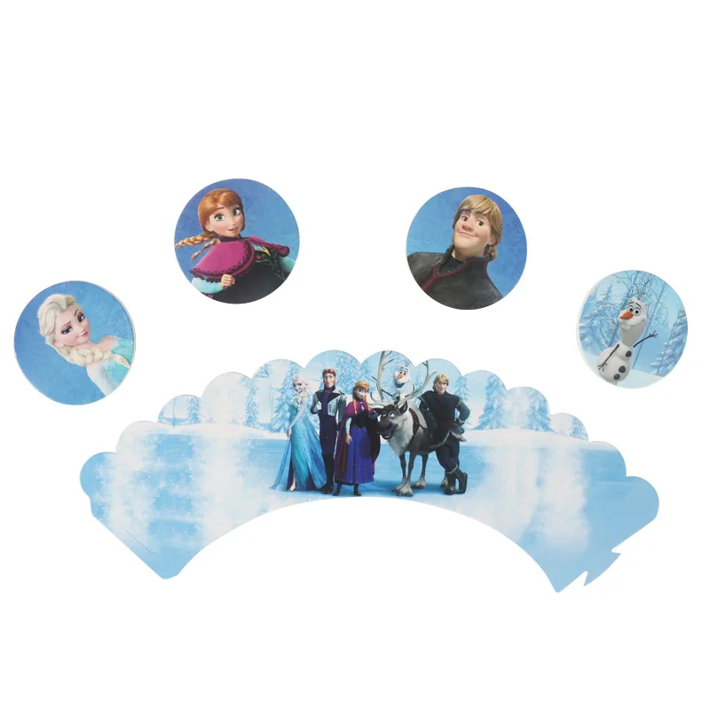 Disney Frozen Anna Elsa Princess Themes Disposable Tableware  Plates Cups Kids Birthday Party Decoration Baby Shower Supplies 