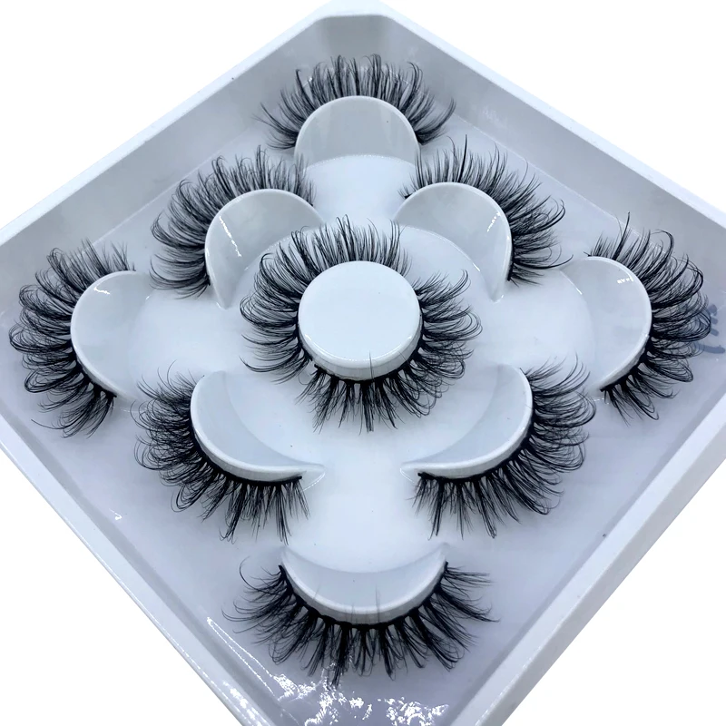 HBZGTLAD New 5 pairs 8-25mm natural 3D false eyelashes fake lashes makeup kit Mink Lashes extension mink eyelashes maquiagem 4
