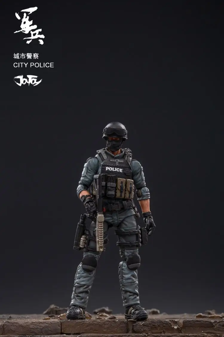 JTUS006 Mini Soldier 10.5cm 1/18 Scale Urban City Riot Prevention Police 5 Soldier Figures Model Toys for Fans Holiday Gifts