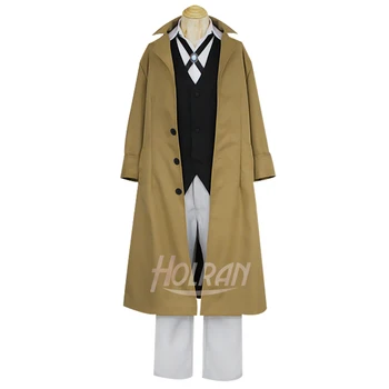 

Hot Cartoon Stray Dogs Cosplay Costume Cos dazai osamu Halloween Carnival Outfits Handsome Cloak Sets
