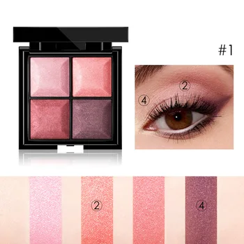 

4 Colors Eyeshadow Pallete Eye Makeup Eye Shadow Pallete Metallic Diamond Matte Shiny Make Up Shadows Pigment Eye Cosmetic TSLM2