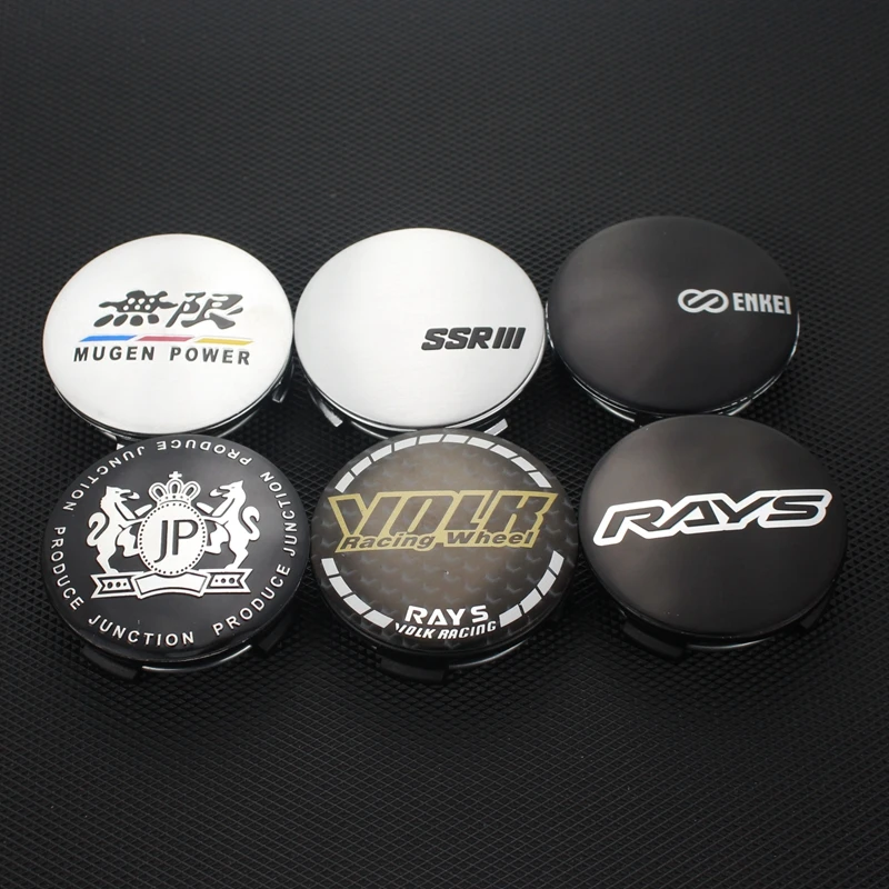 4pcs RAYS Racing Hub Caps 57MM OD & 51MM ID SSR ENKEI Center Cap Rim