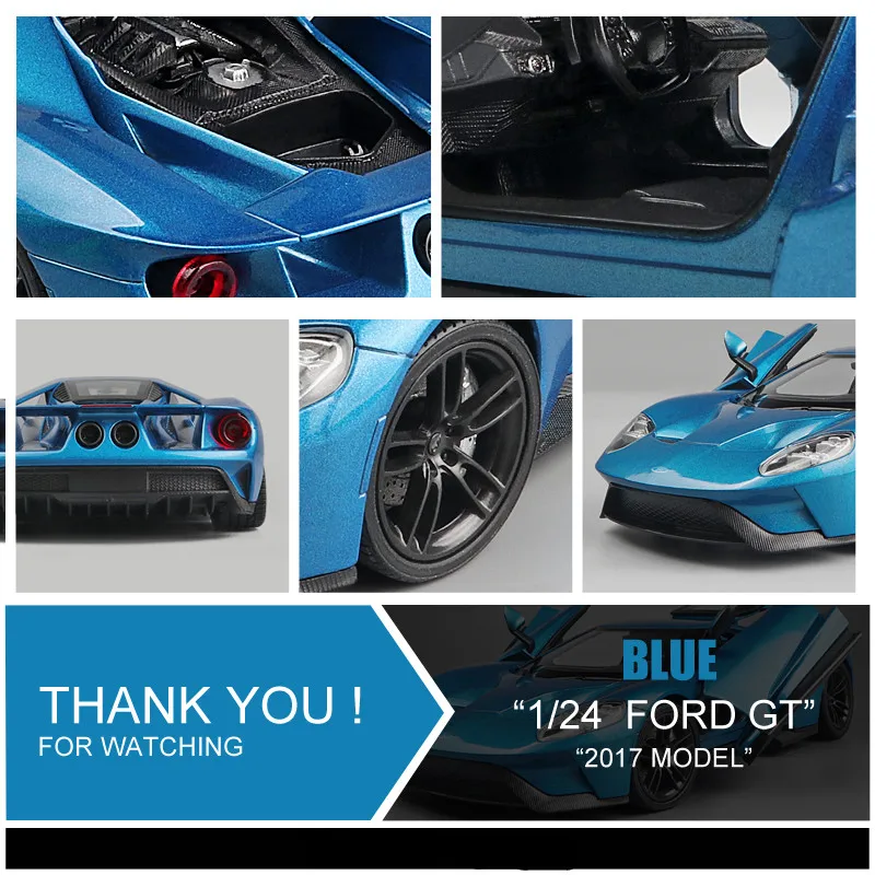 Модель автомобиля Welly 1:24 2017 Ford GT из сплава литой игрушечный автомобиль коллекция