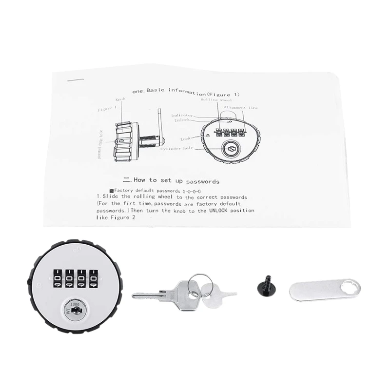 

Digital Door Lock,Digital Zinc Alloy Code Combination Cam Cabinet Convenient Password Safe Lock with Keys