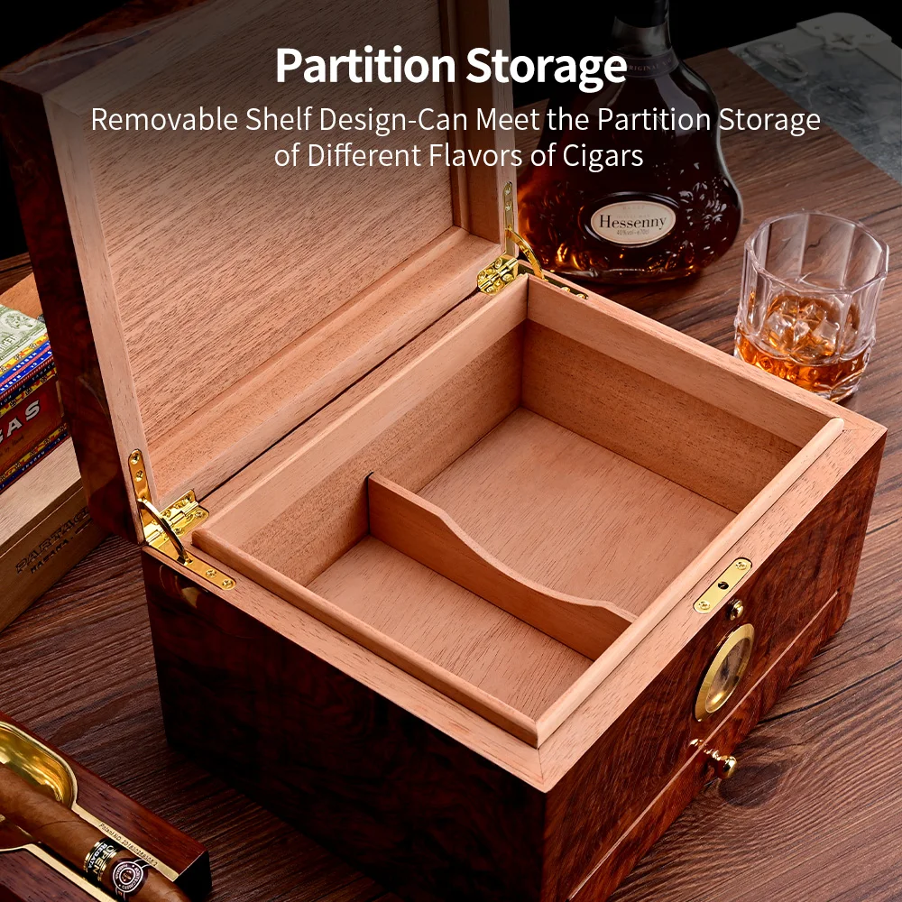 CIGARLOONG сигары Humidor кедровая древесина увлажняющая коробка двухслойная большая