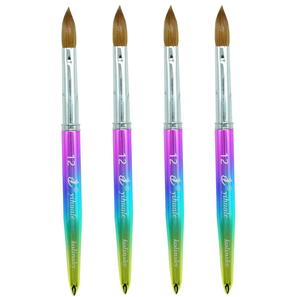 PROD 4000832628341 Eval Rainbow 100% Kolinsky Sable Hair Brush Metal
Handle Acrylic Nail Brush UV GEL Nail Art Tool for Acrylic Manicure
Powder