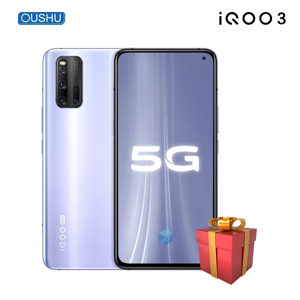 

2020 Newest vivo IQOO 3 5G Celular Snapdragon865 48MP Quad Rear Camera 8G 128G 4440mAh Battery 55W FlashCharge 6.44'' Smartphone