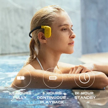 

Tayogo IPX8 Waterproof 8GB Underwater MP3 Music Player Bone conduction headphone with FM bluetooth Pedo Meter for Swimming Sport