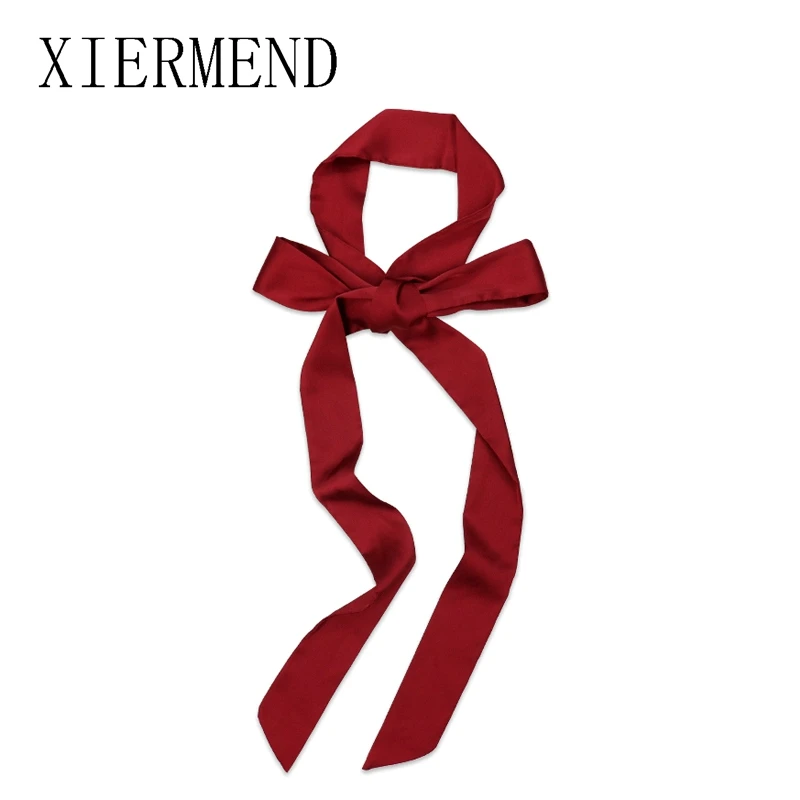 Kleines Temperament, kontrahierte lange, reine Farbschals, Damen-Frühlings- und Herbstmode, Taschenband, Gürtel, dünner Schal – Detail 15