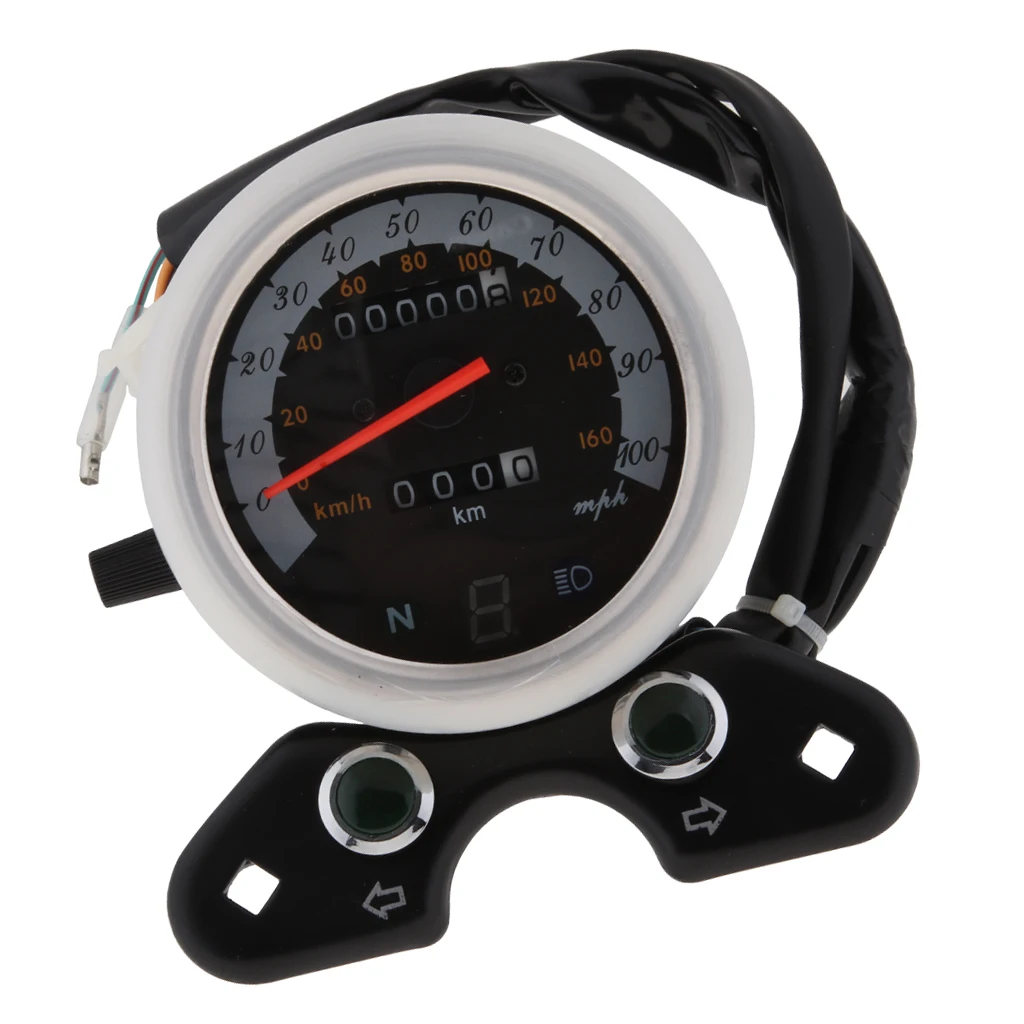 Motorcycle Odometer Speedometer Speedo Meter Gauge Backlight For  CG125