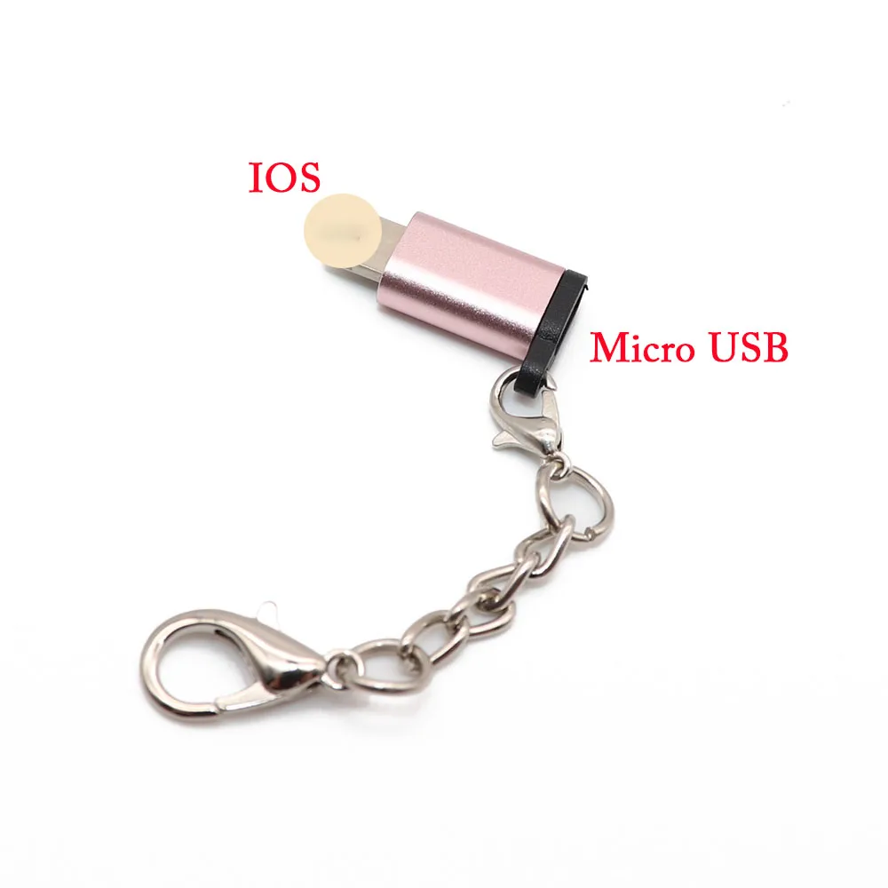 Micro USB адаптер для 8 pin type c otg для зарядки данных для iPhone зарядное устройство кабель type-c usb c адаптер Micro usb/type-c для usb - Цвет: E