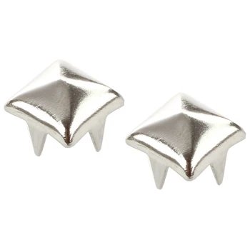 

200 pcs Copper 6 mm Silver Pyramid Studs Pyramids Rivets Decoration