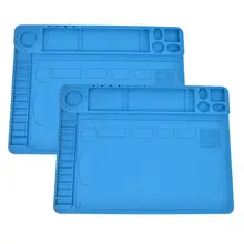 2 шт термостойкий Магнитный силиконовый коврик винтовая Подставка для хранения для ремонта и пайки высокая термостойкость