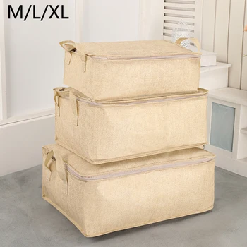 

M/L/XL Nonwovens Foldable Waterproof Quilt Clothes Large Capacity Storage Bag Anti-mould And Anti-bacteria