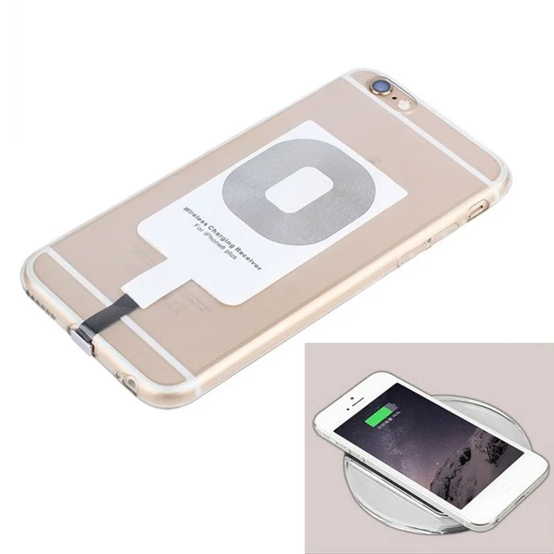 

For Apple Iphone 5 5s 5c Se 6 6s 7 Plus Qi Wireless Charger Receiver Pad Card For I Phone 5 6 S Smart Charging Recepteur Adapter