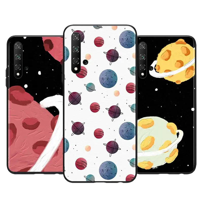 Милый мультяшный Лондон для Huawei Honor 9X Lite 8X 9S 9A 9C 30 20 10i 10 9 8C 8A 7C 7A Pro черный чехол