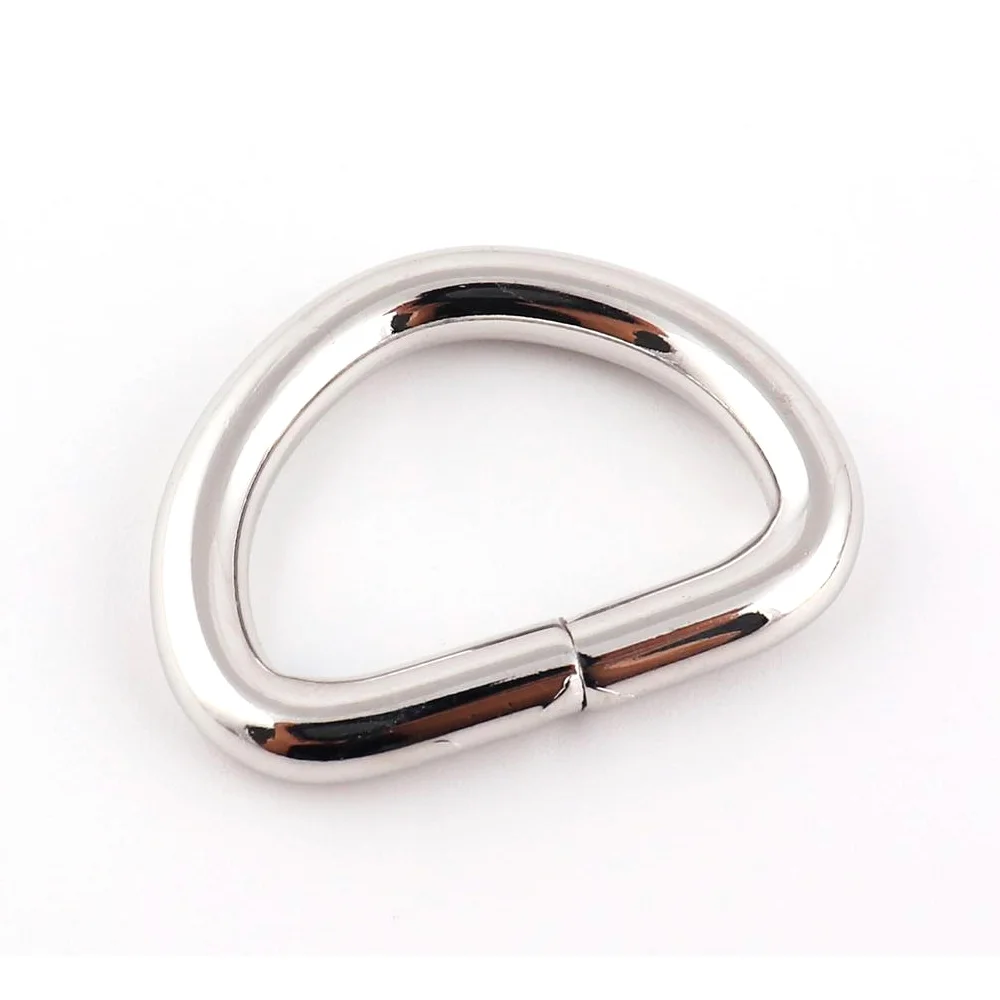 Heavy Duty Metal D Ring Buckles for Bag and Belt Crafting - 10 Pack