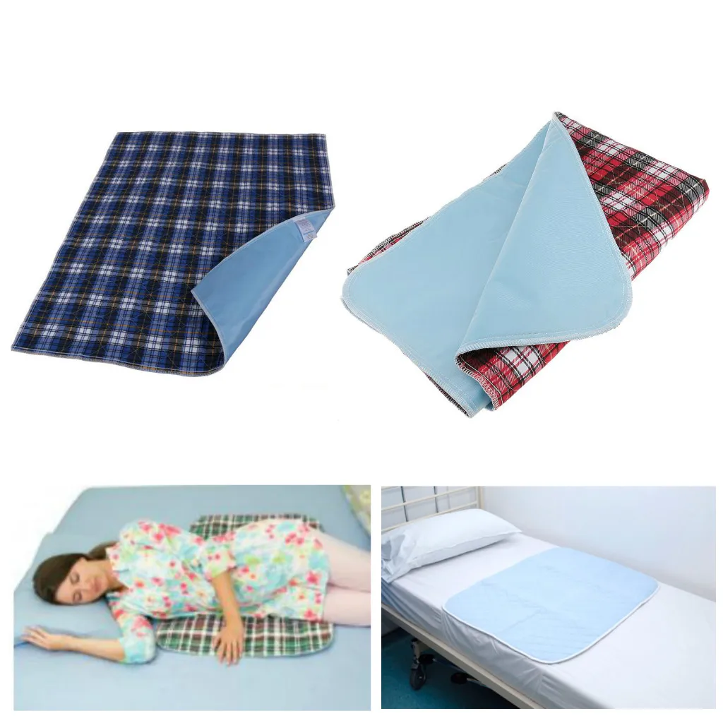 2pcs Underpad Bed Sheet Protector Pad - Reusable, Machine Washable and Dryable, Waterproof, Extra-absorbent